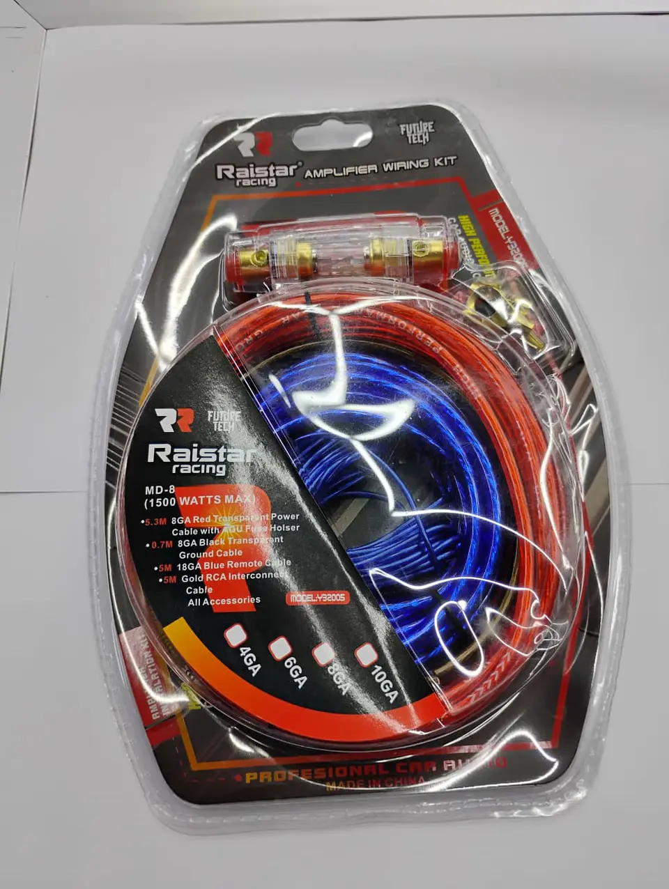 Kit cables de sonido auto amplificación 8GA Y3200 6