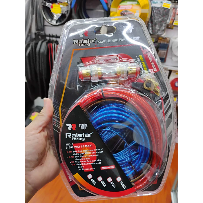 Kit de cables de amplificación para auto, Modelo Premium Número 8GA 1