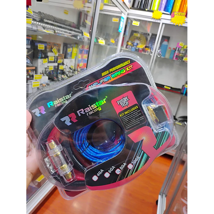 Kit de cables de amplificación para auto, Modelo Premium Número 8GA 4