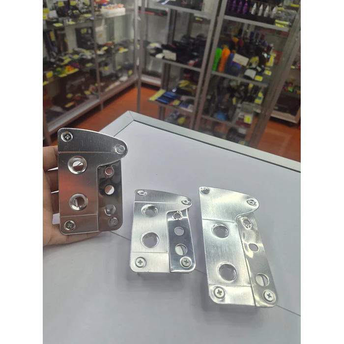 Set Cubre Pedales Deportivo 3 Piezas todo cromado 3