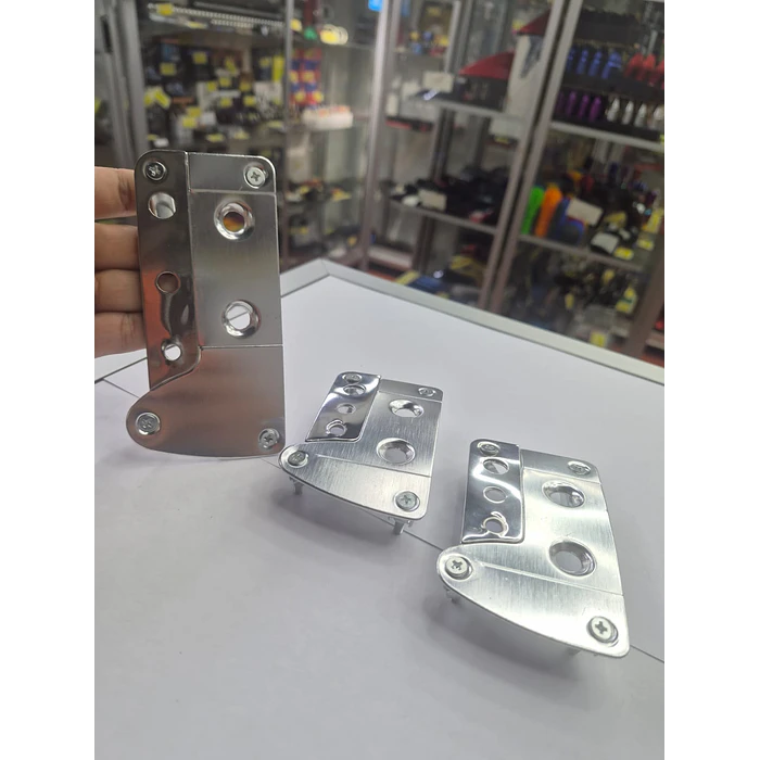 Set Cubre Pedales Deportivo 3 Piezas todo cromado 8