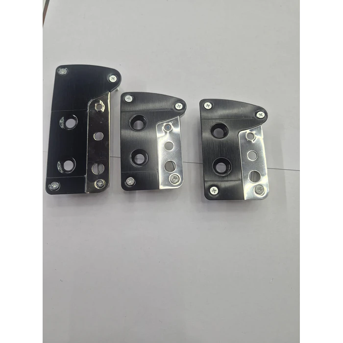 Set Cubre Pedales Deportivo 3 Piezas negro con cromado  1