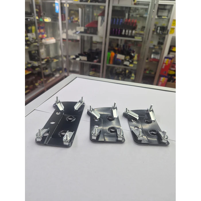 Set Cubre Pedales Deportivo 3 Piezas negro con cromado  3