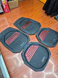 Set de alfombras pisos tapetes tipo bandeja negro con rojo - Miniatura 7