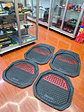 Set de alfombras pisos tapetes tipo bandeja negro con rojo - Miniatura 9