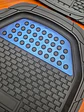 Set de alfombras pisos tapetes tipo bandeja negro con azul - thumbnail 2