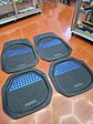 Set de alfombras pisos tapetes tipo bandeja negro con azul - thumbnail 3