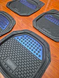 Set de alfombras pisos tapetes tipo bandeja negro con azul - thumbnail 10