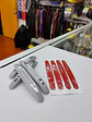 Set X4 topes de puertas protectores goma grueso gris con plata cromado - Miniatura 3