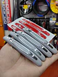 Set X4 topes de puertas protectores goma grueso gris con plata cromado - Miniatura 1