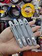 Set X4 topes de puertas protectores goma grueso gris con plata cromado - Miniatura 4