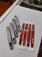 Set X4 topes de puertas protectores goma grueso gris con plata cromado - Miniatura 6