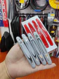 Set X4 topes de puertas protectores goma grueso gris con plata cromado - Miniatura 7