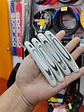 Set X4 - topes de puertas protectores goma grueso blanco con plata - Miniatura 4