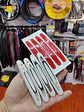 Set X4 - topes de puertas protectores goma grueso blanco con plata - Miniatura 8