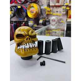 Pomo perilla palanca de cambios tunning diseño Calavera mostaza 
