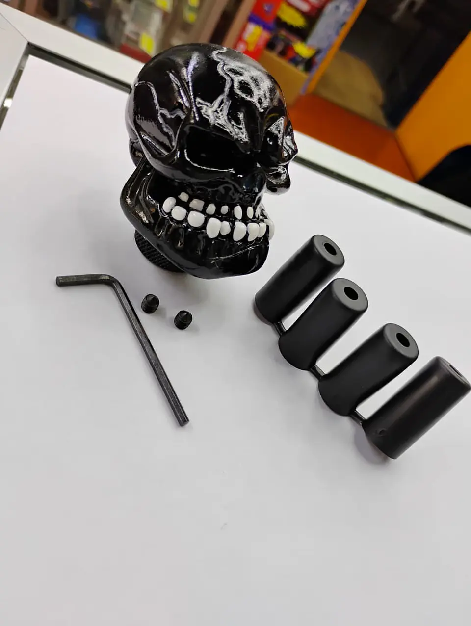 Pomo perilla palanca de cambios tunning diseño Calavera negro 5