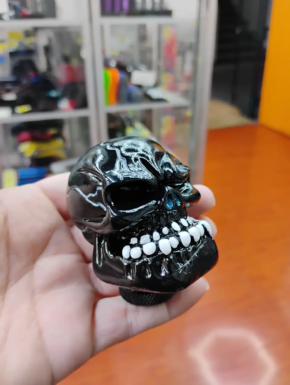 Pomo perilla palanca de cambios tunning diseño Calavera negro 6