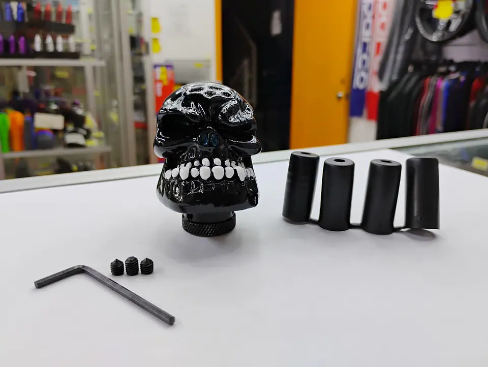 Pomo perilla palanca de cambios tunning diseño Calavera negro 9
