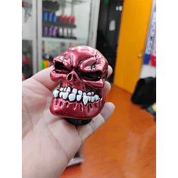 Pomo perilla palanca de cambios tunning diseño Calavera rojo