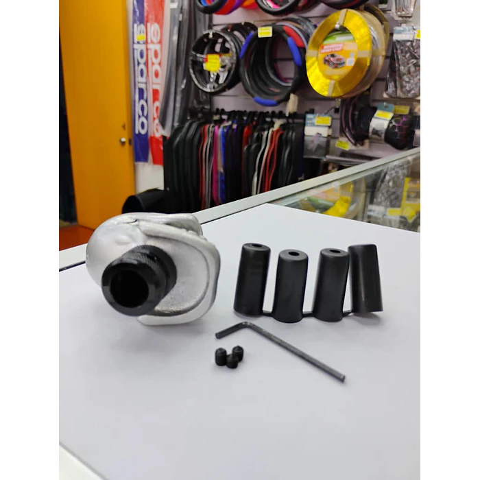 Pomo perilla palanca de cambios tunning diseño Calavera gris plata plateado 3