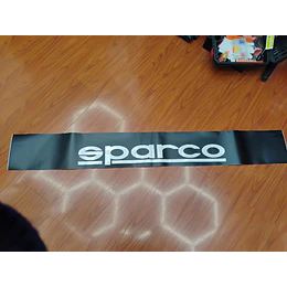 Stickers, estiquetas  Pegatina para parabrisas delantero de autos de vinilo automotriz pegatina con logotipo de Sparco reflectivo color negro medidas 130 x 20cm