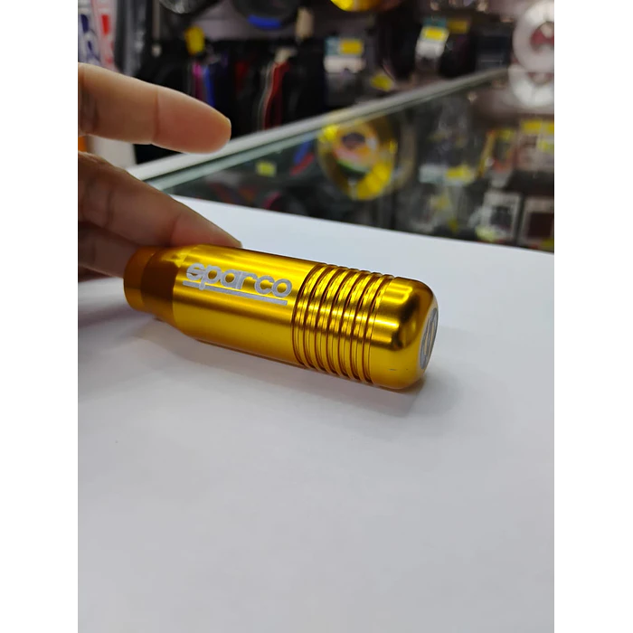 Pomo Perilla de cambio universal metalico 8.5cm Sparco dorado, amarillo  5
