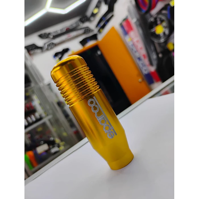 Pomo Perilla de cambio universal metalico 8.5cm Sparco dorado, amarillo  6