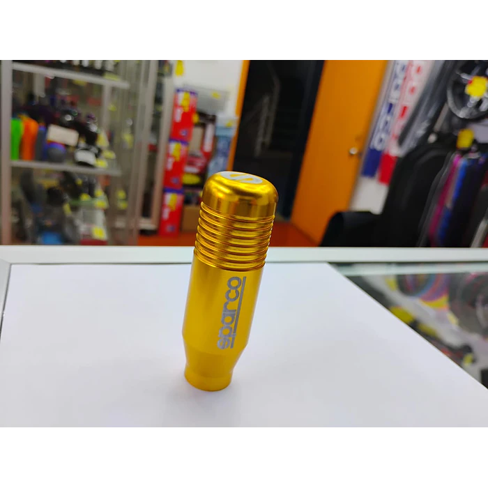 Pomo Perilla de cambio universal metalico 8.5cm Sparco dorado, amarillo  8