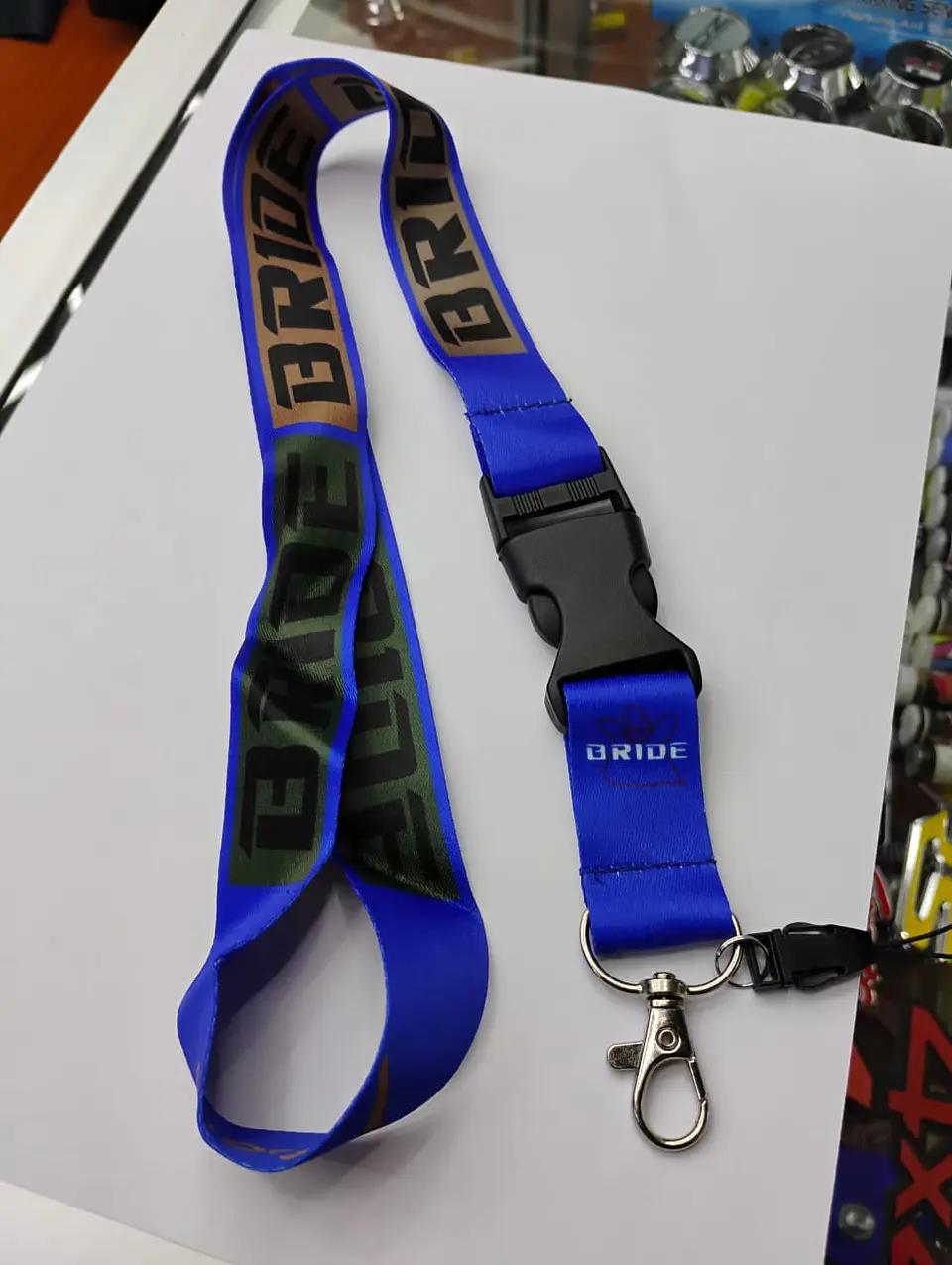 Llavero Lanyard porta llaves y credencial - Bride Azul 3