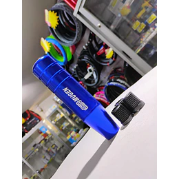 Pomo Perilla Palanca de cambio de marchas para auto 13 cm Marca Mugen azul 