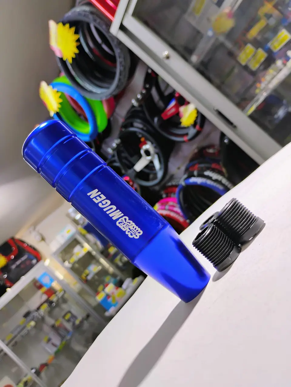 Pomo perilla palanca de cambio 13cm Mugen - Azul 1