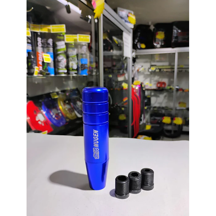 Pomo Perilla Palanca de cambio de marchas para auto 13 cm Marca Mugen azul  3