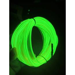 Hilo de neón para ambiente interior de autos 12v para embutir en tablero 5 mts amarillo neon 