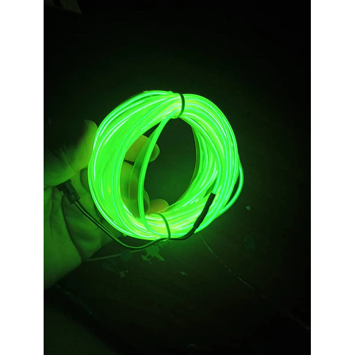 Hilo de neón para ambiente interior de autos 12v para embutir en tablero 5 mts amarillo neon  8