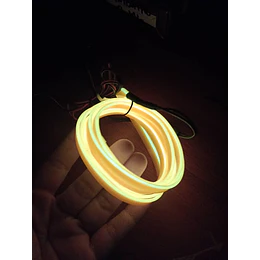 Hilo de neón para ambiente interior de autos 12v para embutir en tablero 2 mts color amarillo