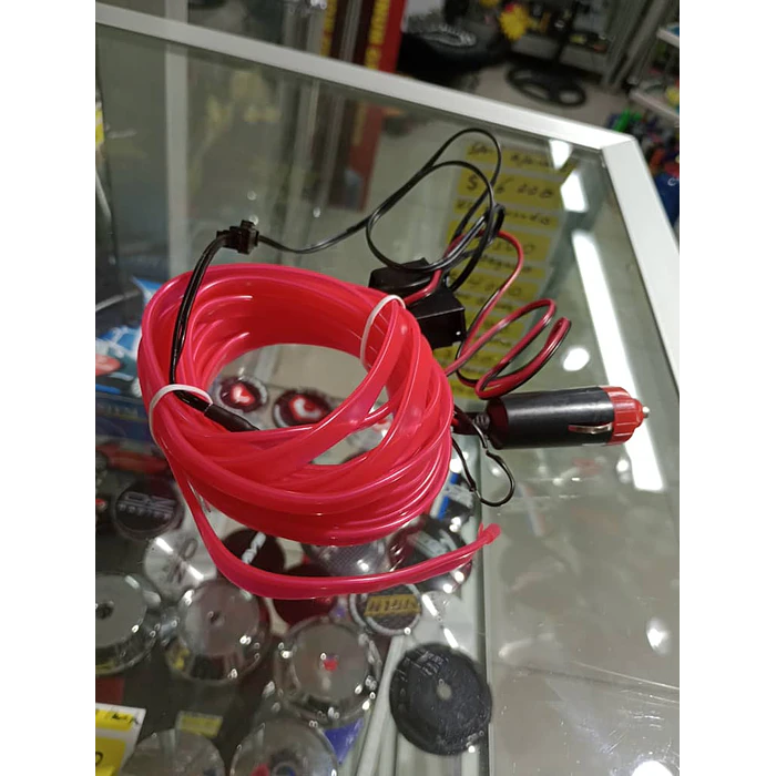 Hilo de neón para ambiente interior de autos 12v para embutir en tablero 3 mts rosado pink 6