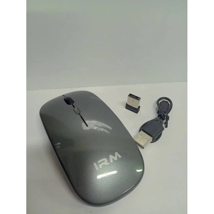 Mouse Inalámbrico Recargable  Mk-07 Pc Notebook Modo Dual gris  1
