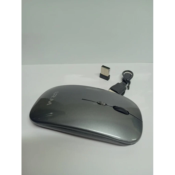 Mouse Inalámbrico Recargable  Mk-07 Pc Notebook Modo Dual gris  2