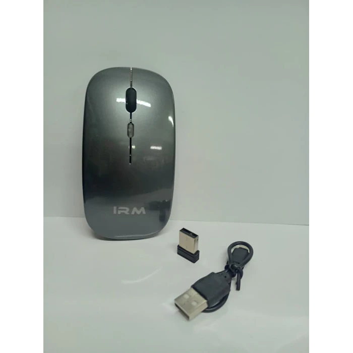 Mouse Inalámbrico Recargable  Mk-07 Pc Notebook Modo Dual gris  3