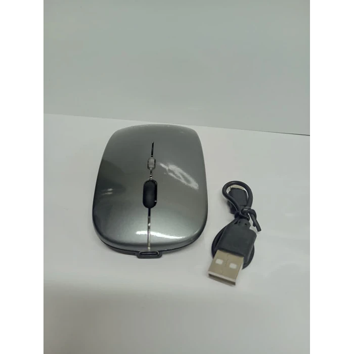 Mouse Inalámbrico Recargable  Mk-07 Pc Notebook Modo Dual gris  5