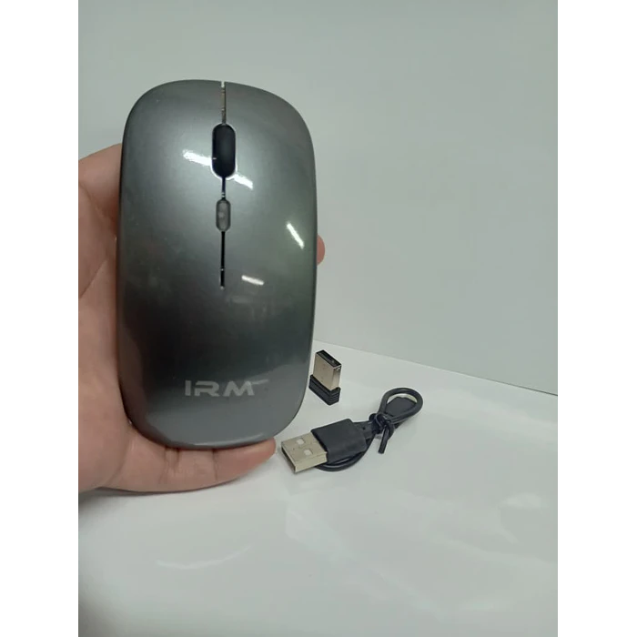 Mouse Inalámbrico Recargable  Mk-07 Pc Notebook Modo Dual gris  8