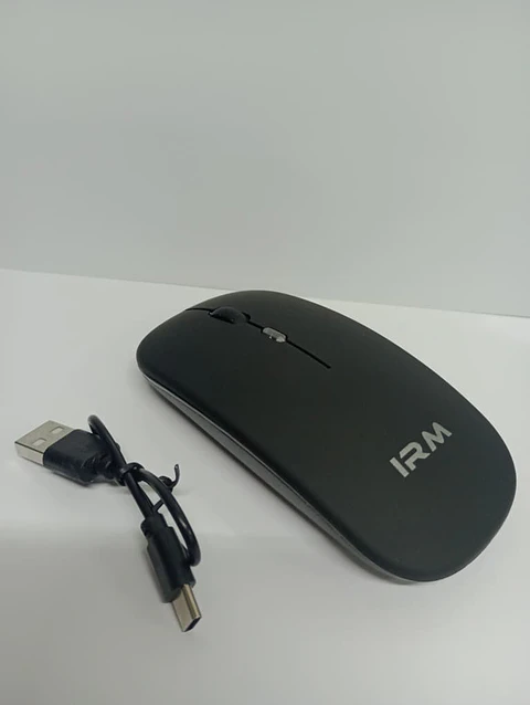 Mouse Inalámbrico Recargable  Mk-07 Pc Notebook Modo Dual negro