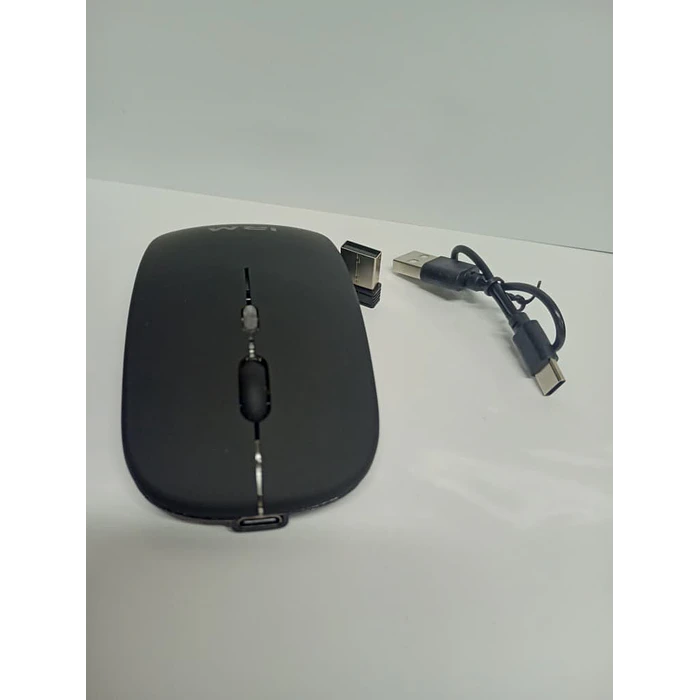Mouse Inalámbrico Recargable  Mk-07 Pc Notebook Modo Dual negro 2