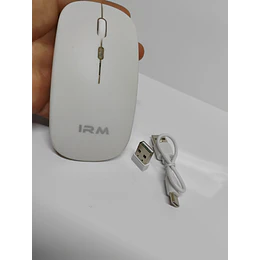 Mouse Inalámbrico Recargable  Mk-07 Pc Notebook Modo Dual blanco