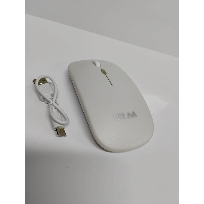 Mouse Inalámbrico Recargable  Mk-07 Pc Notebook Modo Dual blanco 2