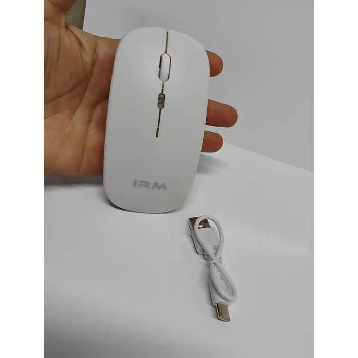 Mouse Inalámbrico Recargable  Mk-07 Pc Notebook Modo Dual blanco 7