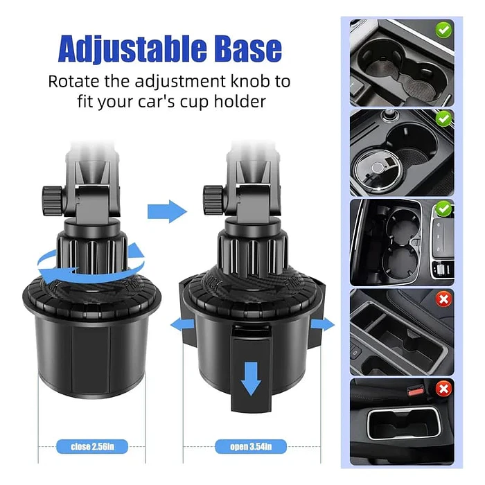Soporte ajustable para teléfono celular, barra de inclinación 360 grados 2
