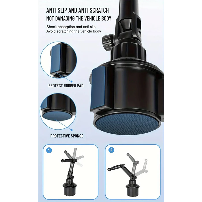 Soporte ajustable para teléfono celular, barra de inclinación 360 grados 3