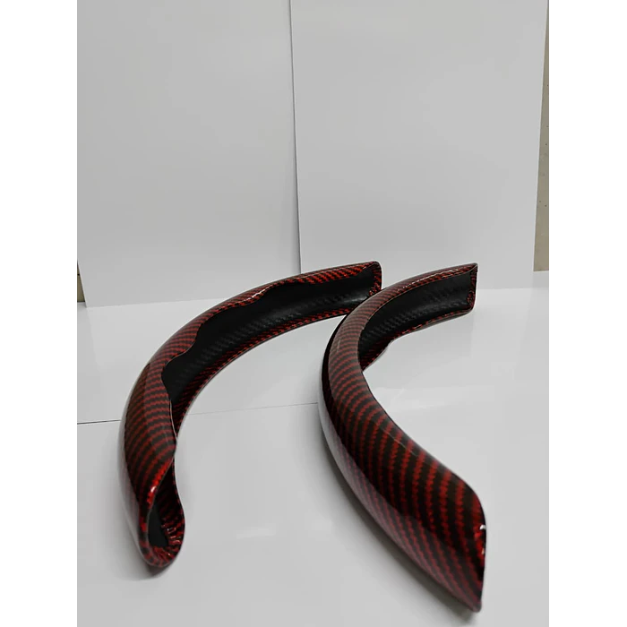 Cubierta de Volante Antideslizante de Lujo - 2 PIEZAS carbono Rojo 7